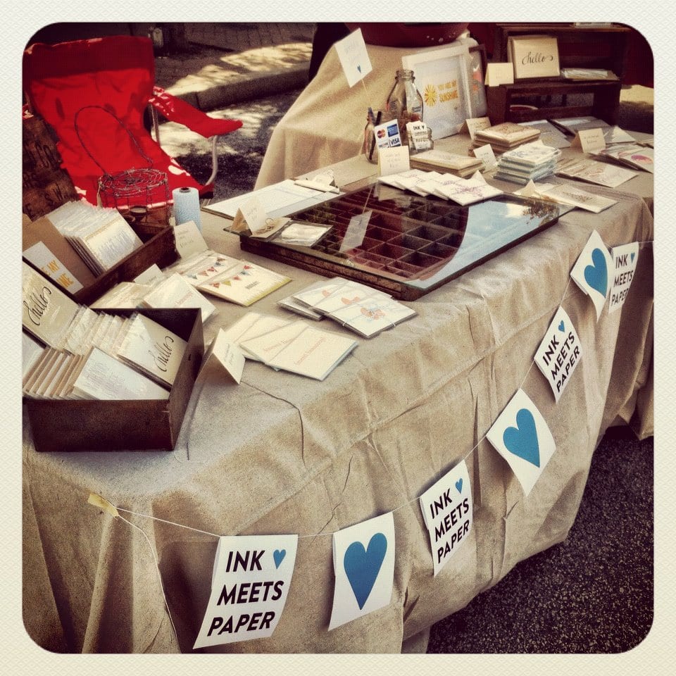 INK MEETS PAPER Booth at Parktoberfest