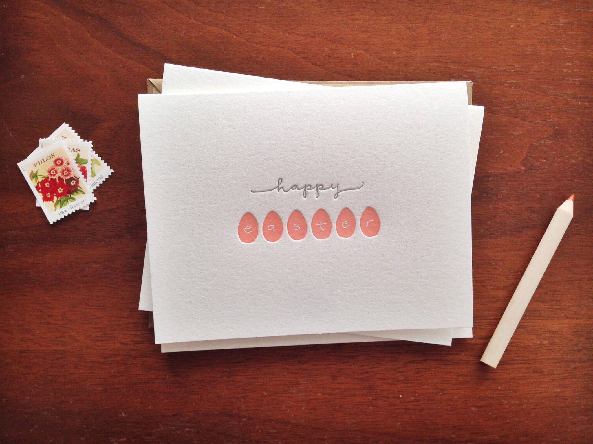 IMP-4002-S - Happy Easter Letterpress Card Set | INK MEETS PAPER