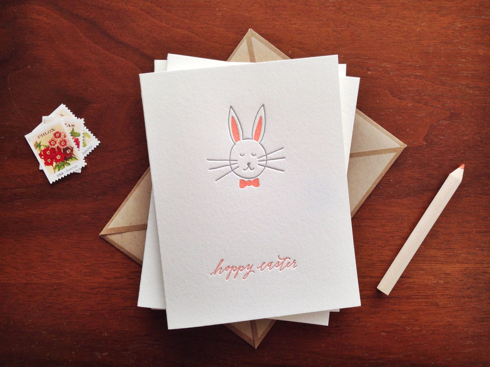 IMP-4003-S - Hoppy Easter Letterpress Card Set | INK MEETS PAPER