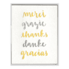 Thank You Languages Letterpress Greeting Card