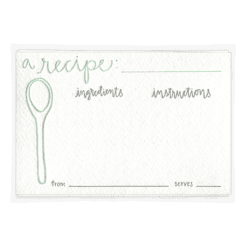 A Recipe Heirloom Recipe Card