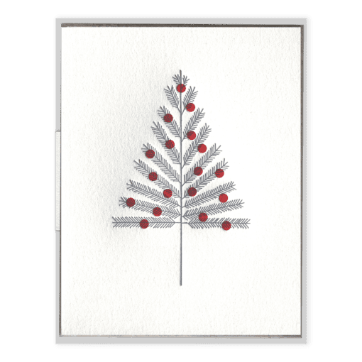 Aluminum Tree Letterpress Greeting Card