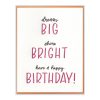 Big Bright Birthday Letterpress Greeting Card