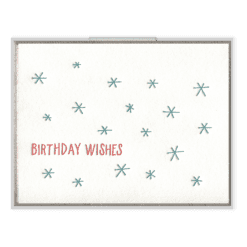 Birthday Wishes Letterpress Greeting Card