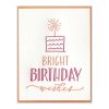 Bright Birthday Wishes Letterpress Greeting Card