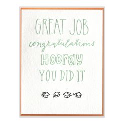 Congrats Graduate Letterpress Greeting Card