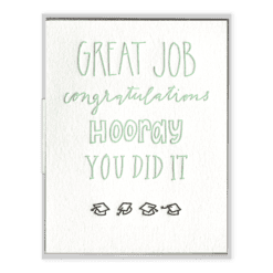 Congrats Graduate Letterpress Greeting Card