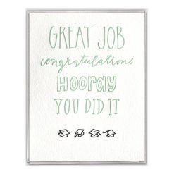 Congrats Graduate Letterpress Greeting Card Boxed Set of Six