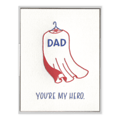 Dad, You're My Hero Letterpress Greeting Card