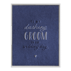 Dashing Groom Letterpress Greeting Card