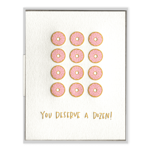 Donuts Letterpress Greeting Card