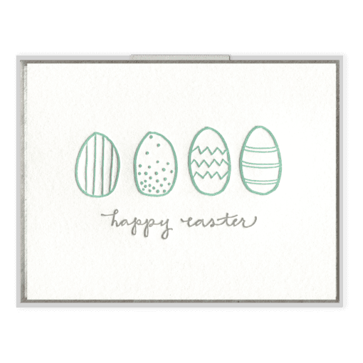 Easter Eggs Letterpress Greeting Card