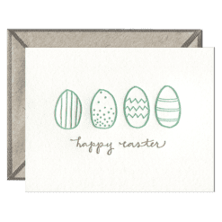 Easter Eggs Letterpress Greeting Card