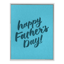 Father's Day Script Letterpress Greeting Card