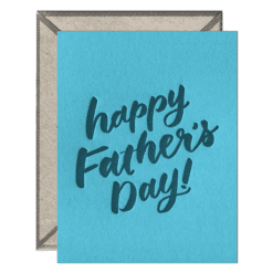 Father's Day Script Letterpress Greeting Card with Envelope