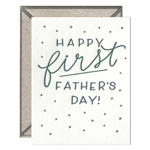 First Father's Day Letterpress Greeting Card with Envelope