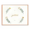 Floral Gratitude Letterpress Greeting Card