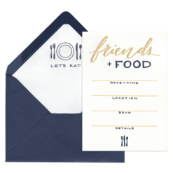 Friends & Food Fill-in Invitation