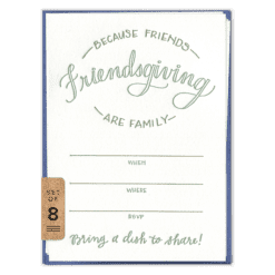Friendsgiving Fill-in Invitation Set (front)