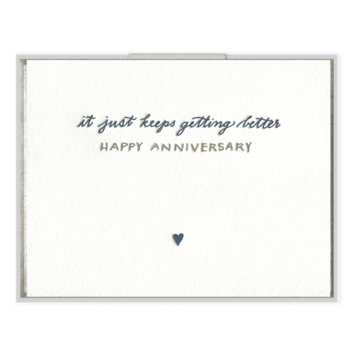 Happy Anniversary Letterpress Greeting Card