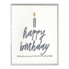 Happy Birthday Cake Letterpress Greeting Card