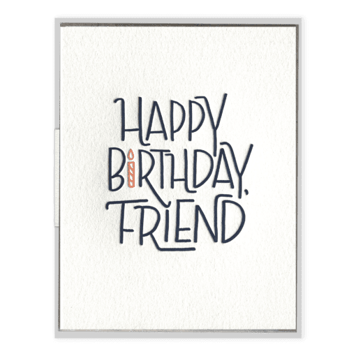 Happy Birthday, Friend Letterpress Greeting Card