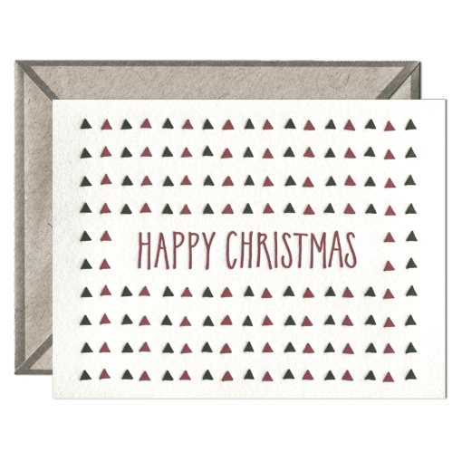 Happy Christmas Letterpress Greeting Card