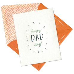 Happy Dad Day Letterpress Greeting Card with Envelope