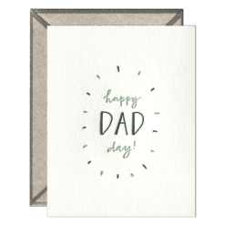 Happy Dad Day Letterpress Greeting Card with Envelope