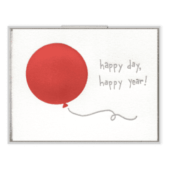 Happy Day, Happy Year Letterpress Greeting Card