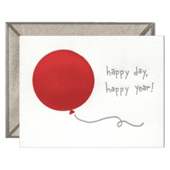 Happy Day, Happy Year Letterpress Greeting Card