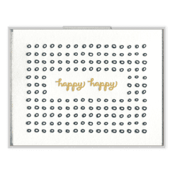 Happy Happy Letterpress Greeting Card
