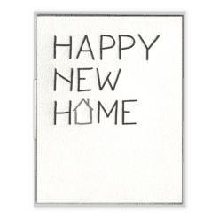 Happy New Home Letterpress Greeting Card