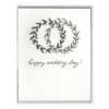 Happy Wedding Day Letterpress Greeting Card