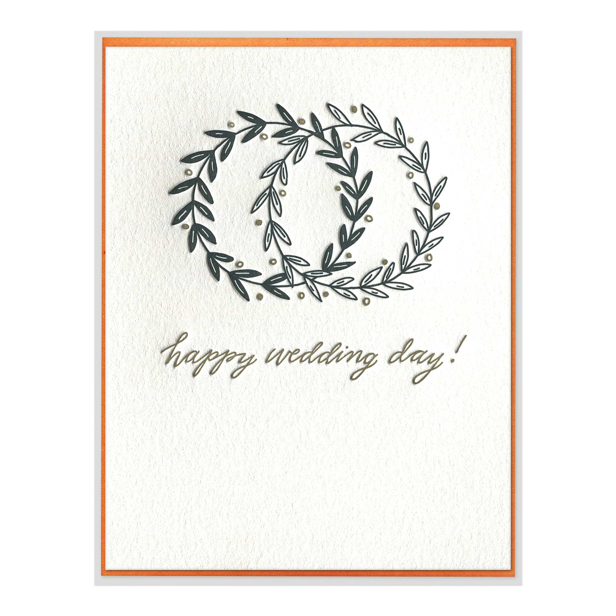 Happy Wedding Day Letterpress Greeting Card