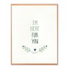 Here For You Letterpress Greeting Card