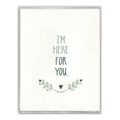 Here For You Letterpress Greeting Card Boxed Set of Six