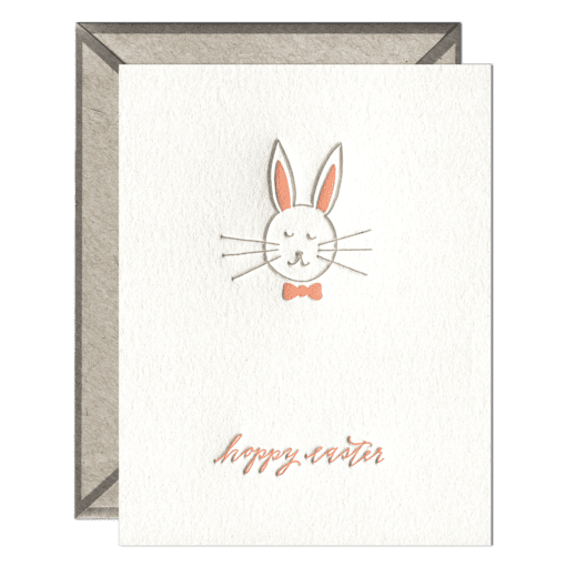 Hoppy Easter Letterpress Greeting Card with Envelope