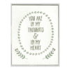 In Thoughts & Heart Letterpress Greeting Card