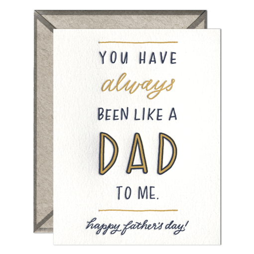 Like a Dad Letterpress Greeting Card with Envelope