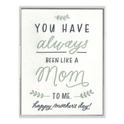 Like a Mom Letterpress Greeting Card