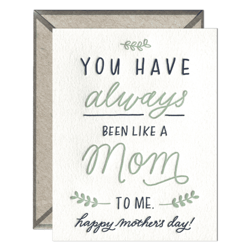 Like a Mom Letterpress Greeting Card with Envelope