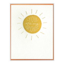 My Sunshine Letterpress Greeting Card