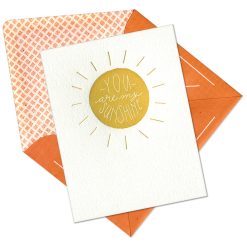 My Sunshine Letterpress Greeting Card with Envelope
