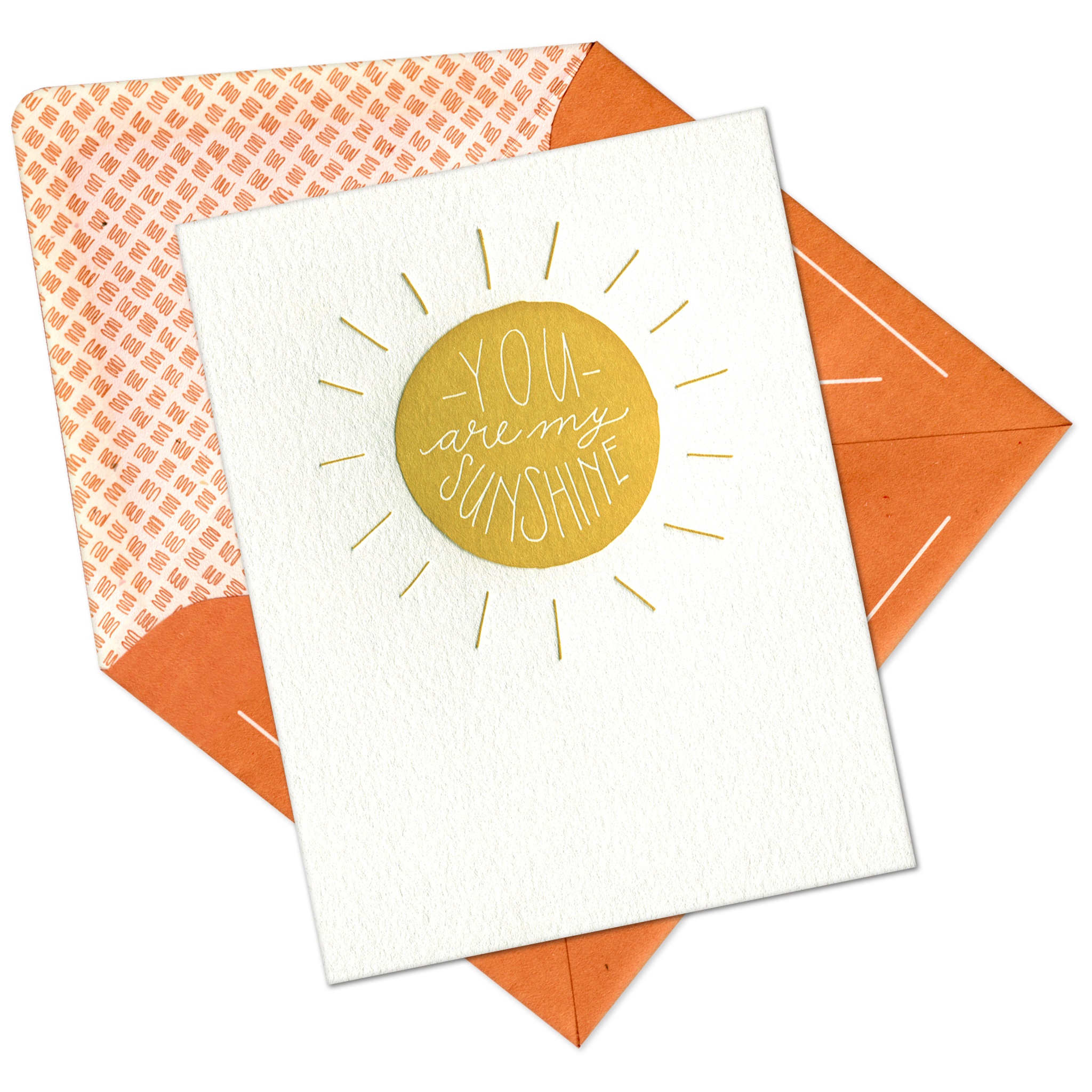 My Sunshine Letterpress Greeting Card with Envelope