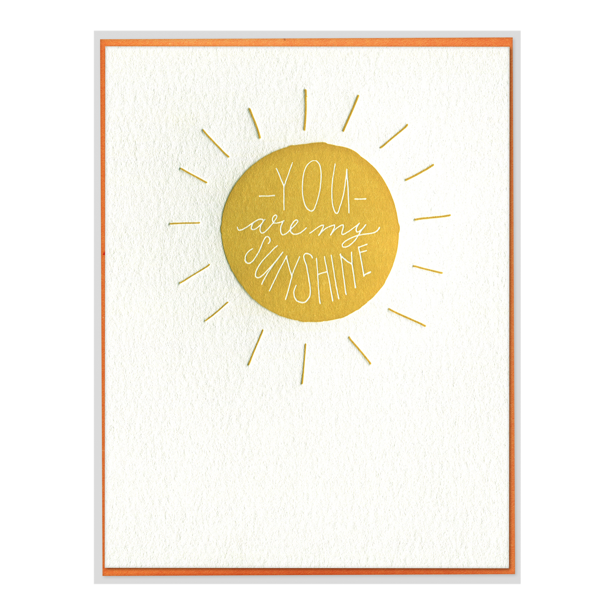 My Sunshine Letterpress Greeting Card