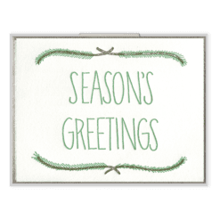 Season's Greetings Letterpress Greeting Card