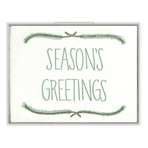 Season's Greetings Letterpress Greeting Card