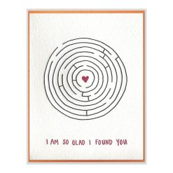 So Glad I Found You Letterpress Greeting Card