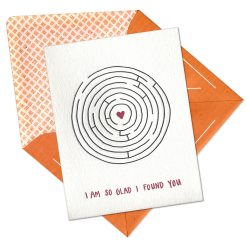 So Glad I Found You Letterpress Greeting Card with Envelope